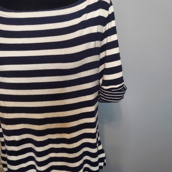 Lauren Ralph Lauren Striped Quarter Length Shirt Size XL Juniors - Picture 3 of 7